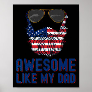 Poster Pai Barba Incrível Como Meu Pai 4 De Julho Patriot