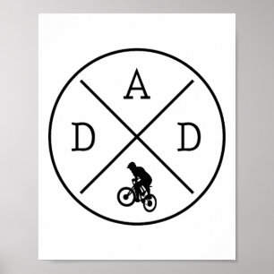 Poster Pai Ciclista Bicicleta De Montanha Ciclismo Dia Do