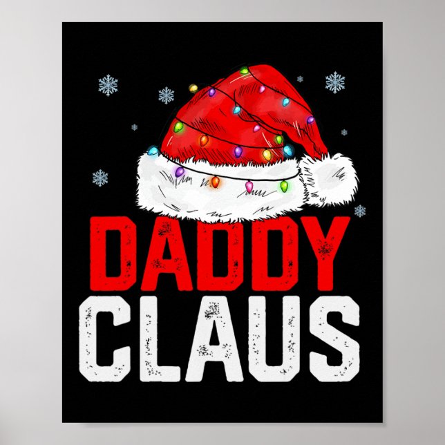 Poster Pai Claus Funny Família Xmas Correspondente ao Vov (Frente)