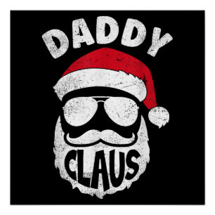 Póster Pai Claus Pai Natal Engraçado Combinação de Natal 