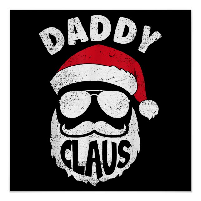 Póster Pai Claus Pai Natal Engraçado Combinação de Natal  (Frente)