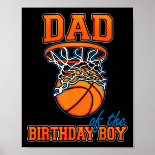 Poster Pai Da Família Birthday Boy Bysketbyll Aniversário