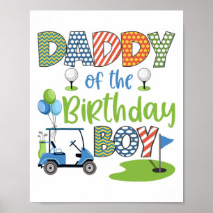 Poster Pai Da Família Matchi Aniversário De Golfe