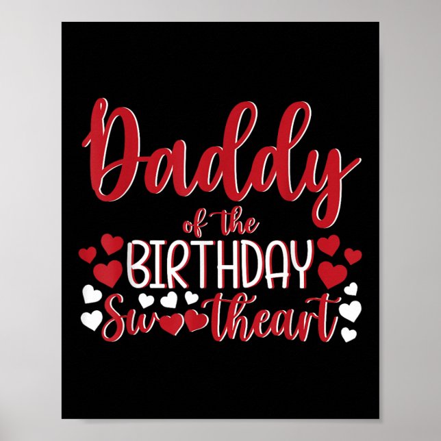Poster Pai Da Garota De Aniversário Da Querida Bda (Frente)