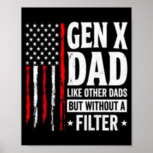 Poster Pai da Geração X nas Costas Como Outros Pais Mas S