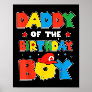 Poster Pai Da Matriz Familiar De Jogos Do Aniversário