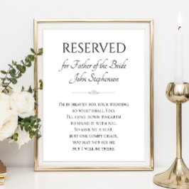 Poster Pai da Noiva Estou no Casamento Memorial do Céu