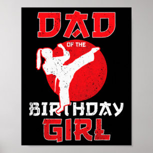 Poster Pai Da Rapariga De Karate Taekwondo