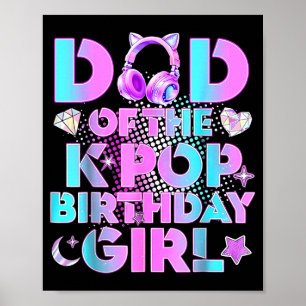 Poster Pai das Meninas de Aniversário do K-Pop Amante de 