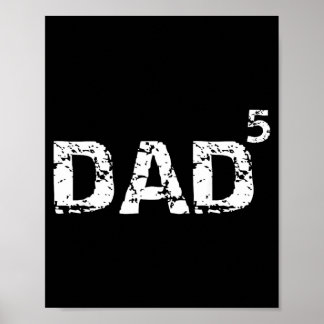 Poster Pai de 5 Presente Pai de 5 Trocadilho Matemático P