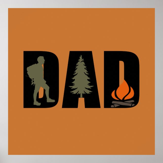 Poster Pai de acampamento ao ar livre (Frente)