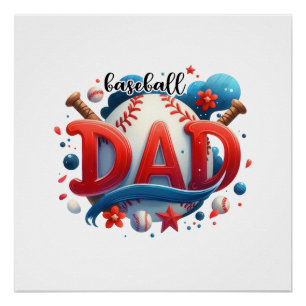 Póster Pai de beisebol