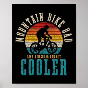 Poster Pai de Bicicleta de Montanha Engraçado Vintage Mtb