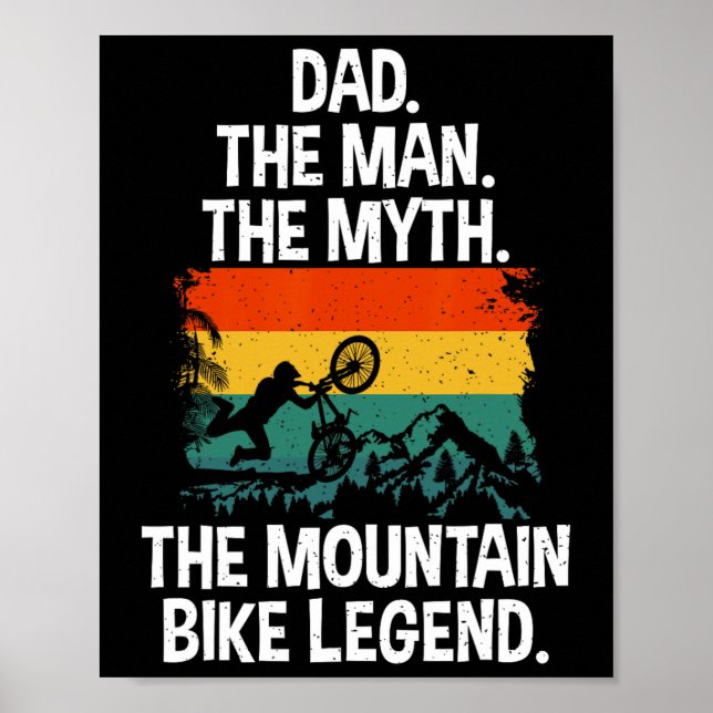 Poster Pai de Bicicleta de Montanha Pai de MTB  (Frente)