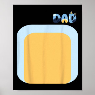 Poster Pai de Cachorro Azul Correspondente Figurinos Fami