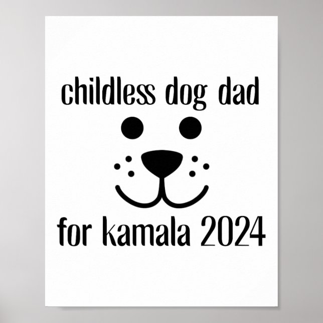 Poster Pai De Cães Para Kamala Harris 2024 (Frente)