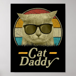 Poster Pai de Cat Retroativo 80s Estilo 90s Estilo de Cat