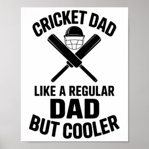 Poster Pai de críquete Críquete engraçado 1