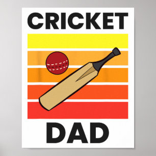 Poster Pai de críquete Pai de críquete engraçado
