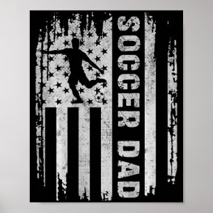 Poster Pai de Futebol Bandeira Americana EUA No Pai Futeb