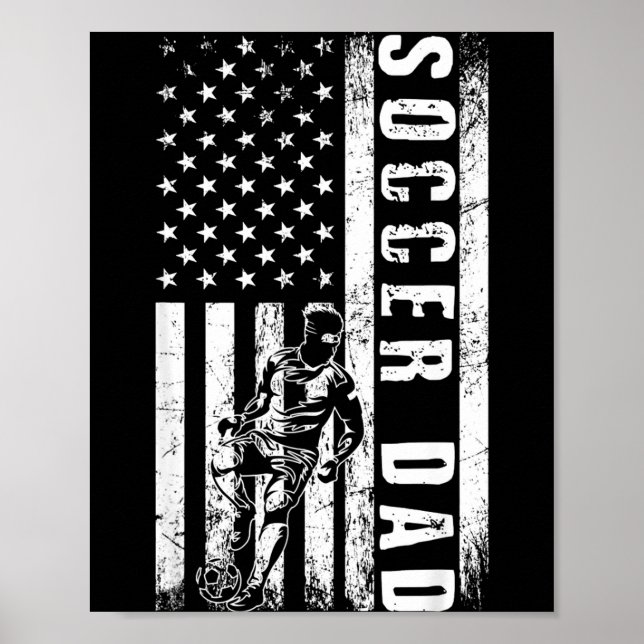 Poster Pai de Futebol Bandeira dos EUA Equipe de Futebol  (Frente)
