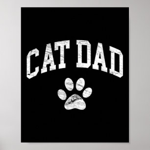Poster Pai De Gato - Design de Vintage - Gato Fundido Pa