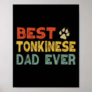 Poster Pai de Gato Tonkinês Dono Criador Amante Filhote 