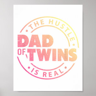 Poster Pai De Gêmeos Engraçado Novo papai De Ser Cansado