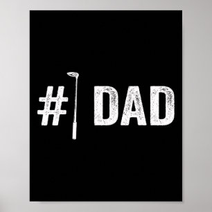 Poster Pai De Golfe Número Um Para O Pai Nº 1 Do Dia de o