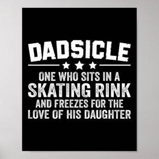 Poster Pai de Hockey Masculino Dad do Patinador Artístico