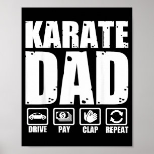Poster Pai de Karatê Engraçado Artes Marciais Pai Humor P