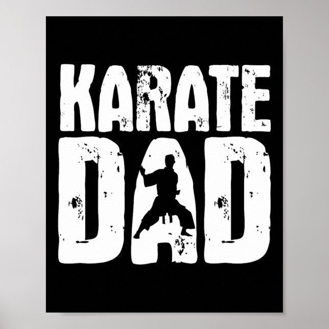 Poster Pai de Karatê - Instrutor de Artes Marciais Karate (Frente)
