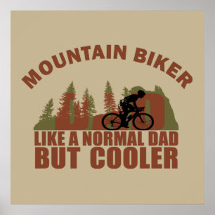 Poster pai de motociclista como um pai normal, mas mais f