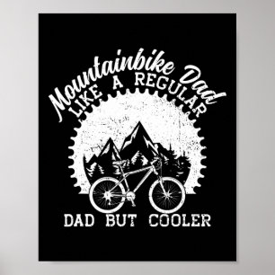 Poster Pai de Mountain Bike Presentes de Mtb Ciclismo Par