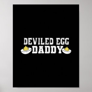 Poster Pai de Ovo Diabólico Retro Engraçado Dia de Ação d