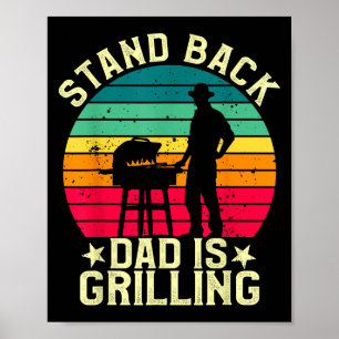 Poster Pai De Pé É Churrasco De Grelha Na Grelha De Fuman