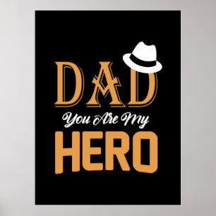 Poster Pai de presentes Pai Você É Meu Herói