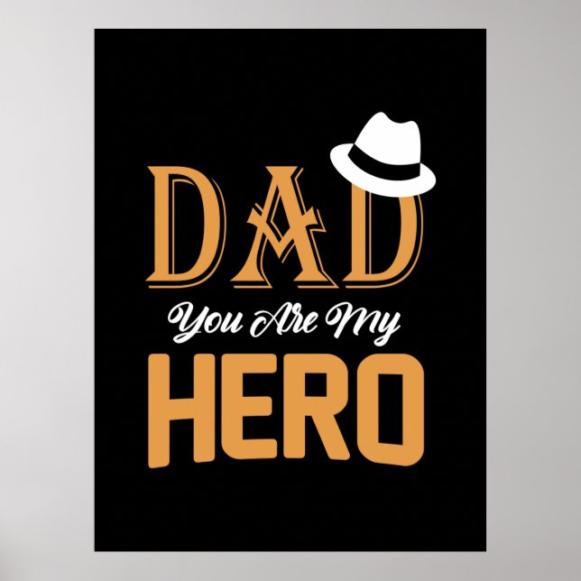 Poster Pai de presentes | Pai Você É Meu Herói (Frente)