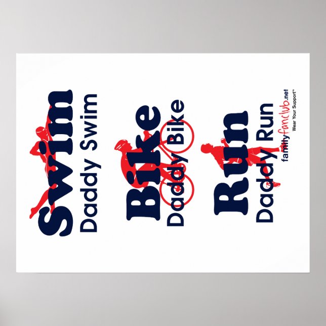 Póster Pai de Triathlon (Frente)