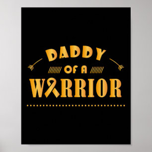 Poster Pai de um Cancer de infância guerreiro Friso Aware