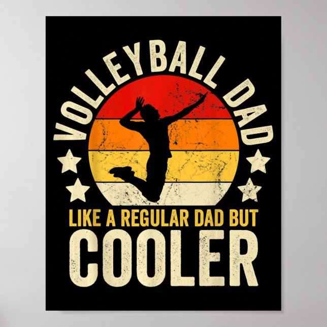 Poster Pai De Voleibol Como Um Pai Regular, Mas Mais Frio (Frente)