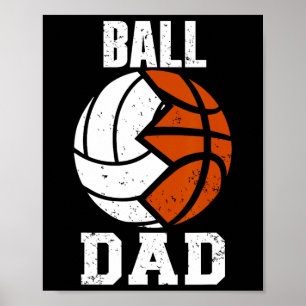 Poster Pai De Voleibol De Diversão De Pai