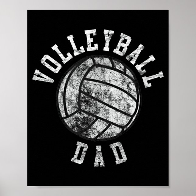 Poster Pai de Voleibol Vintage (Frente)