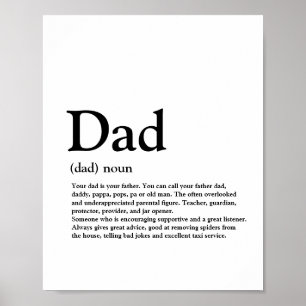 Poster Pai, definição, moderno, tipografia