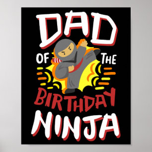 Poster Pai Do Bairthday Ninja Karate Kids Bday Party F