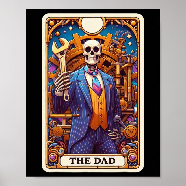 Poster Pai    do Dia de os pais da Placa de Tarot do Pai (Frente)