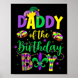 Poster Pai Do Garoto De Aniversário Mardi Gras Pai P