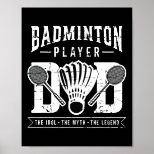 Poster Pai Do Jogador De Dminton O Jogador De Shuttle Toc