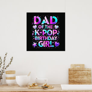 Poster Pai do K-Pop Aniversário Música Coreana