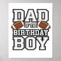 Pai do Menino de Aniversário Amante de Futebol Fam